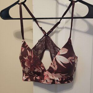 Red Floral Bra